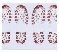 FIESTAS GUIRCA PISADAS Sangre Botas Adhesivas, 2 X 25X70 CMS.