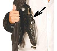 FIESTAS GUIRCA | Pistola de Mentira con Sobaquera (25 cm) - Accesorio para Disfraz de Policía, Ladrón, Detective, Carnaval, Halloween, Fiestas Temáticas - Adulto Infantil - Negro