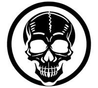 FIESTAS GUIRCA | Plantilla Decorativa para Pasteles Esqueleto (25 cm) - Molde de Calavera - Decoración de Mesa para Halloween y Fiestas Temáticas - Ideal para Celebraciones y Eventos - Blanco