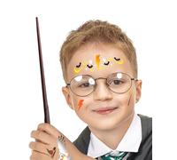 FIESTAS GUIRCA | Plantilla Maquillaje Infantil Negro (14x20 cm) - Set de Maquillaje para Fiestas de Disfraces, Halloween, Carnaval y Celebraciones - Ideal para Niños - Negro