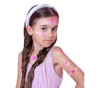 FIESTAS GUIRCA | Plantilla Maquillaje Infantil Rosa (14x20 cm) - Set de Maquillaje para Fiestas de Animales, Halloween, Carnaval y Celebraciones - Ideal para Niños - Rosa