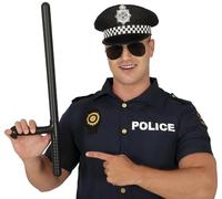 FIESTAS GUIRCA | Porra de Policía de Mentira (57 cm) - Accesorio para Disfraz de Guardia Seguridad SWAT Policía - Carnaval Halloween Fiestas Temáticas - Adulto Infantil - Negro