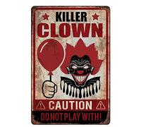Fiestas Guirca Póster CLOWN - Asesino de cartón 24 x 36 cm - Decoración especial de Halloween - Tema: Payaso