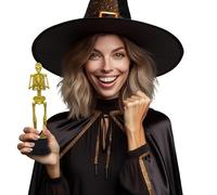 FIESTAS GUIRCA | Premio al Mejor Disfraz Esqueleto (22 cm) - Decoración de Halloween y Fiestas de Disfraces - Ideal para Celebraciones y Concursos de Disfraces de Esqueleto - Oro y Negro