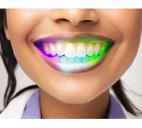 FIESTAS GUIRCA | Protector de Boca LED Multicolor - Accesorio de Disfraz Bucal para Halloween y Fiestas de Luces - Ideal para Disfraces de Adulto Unisex - Blanco