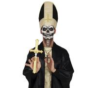 FIESTAS GUIRCA | Cruz Puñal/Estaca (26 cm) - Arma Blanca de Juguete para Disfraz de Cazador de Vampiros y Monje - Ideal para Halloween y Fiestas de Temática Religiosa - Oro y Plata