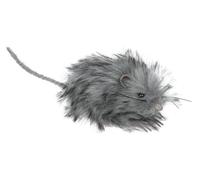 FIESTAS GUIRCA | Rata Peluda de Halloween (11 cm) - Decoración de Animales e Insectos para Fiestas y Celebraciones - Ideal para Ambientes Terroríficos y Escenarios de Miedo - Gris