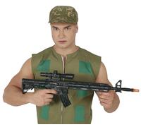 FIESTAS GUIRCA | Rifle de Asalto de Juguete con Mira y Sonido (67 cm) - Arma de Juguete para Disfraz de Militar y Soldado - Ideal para Fiestas de Disfraces, Halloween y Carnaval