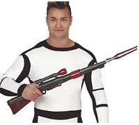FIESTAS GUIRCA | Rifle héroe de Las Galaxias de Mentira (80 cm) - Accesorio para Disfraz de superhéroe Villano Espacio galáctico Carnaval Halloween Adultos niños - Negro