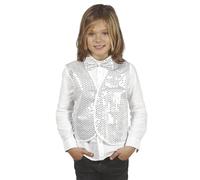 Fiestas Guirca, S.L. Chaleco de Lentejuelas Plateado Infantil