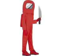 FIESTAS GUIRCA, S.L. Costume da Among Us Rosso Spaziale Bambini