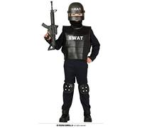 FIESTAS GUIRCA, S.L. Disfraz de Policía Swat Infantil M-(7/9 años)