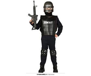 FIESTAS GUIRCA, S.L. Disfraz de Policía Swat Infantil M-(7/9 años)
