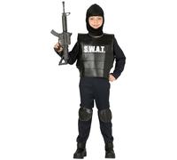 Fiestas Guirca Disfraz de Policía Swat Infantil S1-(5/6 años)