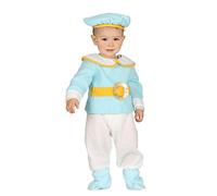 Fiestas Guirca – Disfraz Príncipe Bebé (18-24 m) – Botas, camisa, cinturón y gorro azul y blanco