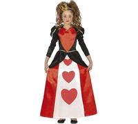 FIESTAS GUIRCA, S.L. Disfraz de reina de corazones elegante niña - 5-6 años (110-115 cm)