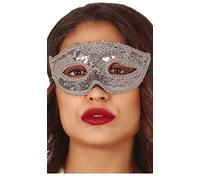 Fiestas Guirca, S.L. Máscara Veneciana Plateada Lentejuelas