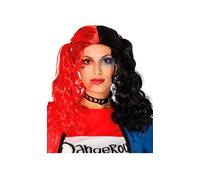 FIESTAS GUIRCA, S.L. Peluca con Coletas Roja y Negra