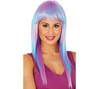 FIESTAS GUIRCA, S.L. Peluca Larga Azul y Violeta