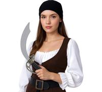 FIESTAS GUIRCA | Sable Pirata de Juguete Plata (45 cm) - Espada para Disfraz de Corsario y Aventurero del Mar - Ideal para Fiestas de Piratas, Halloween y Carnaval - Plata