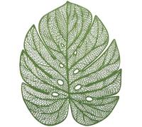 FIESTAS GUIRCA | Salvamantel Hoja Verde (45 cm) - Decoración de Mesa para Fiestas de Verano y Graduación - Ideal para Celebraciones Temáticas de Hawai y Eventos Tropicales - Verde