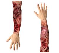 FIESTAS GUIRCA | Set 2 Mangas Tela Efecto Heridas (Tatuajes y FX) - Accesorio de Maquillaje para Todos los Usuarios - Textil Sangre y Heridas para Disfraz de Halloween - Multicolor