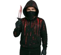 FIESTAS GUIRCA | Set Asesino (Talla Única) - Accesorio para Disfraz de Asesino Psicópata Halloween Terror Slasher - Incluye Cuchillo de Mentira Guantes Pañuelo - Adulto Infantil