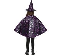 FIESTAS GUIRCA | Set de Bruja Infantil (50 cm) - Capa y Gorro para Disfraz de Halloween y Fiestas de Disfraces de Brujas - Accesorio Ideal para Niños y Niñas - Negro