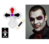 FIESTAS GUIRCA | Set de Maquillaje de Vampiro - Pintura Facial para Disfraces de Halloween y Fiestas de Vampiros - Ideal para Todos los Usuarios - Multicolor