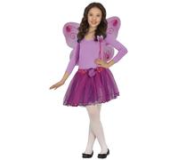 FIESTAS GUIRCA | Set de Mariposa Infantil Lila (Talla Única) - Alas, varita y Tutú para Disfraz de Mariposa - Ideal para Fiestas de Disfraces, Carnaval y Halloween - Accesorio para Niñas - Morado