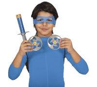 FIESTAS GUIRCA | Set de Tortuga Verde 5 Piezas - Accesorio de Disfraz para Fiestas de Superhéroes y Villanos - Ideal para Carnaval y Halloween - Conjunto para Niños y Adultos - Verde y Plata