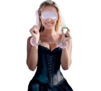 FIESTAS GUIRCA | Set Erótico Sexy 5 Piezas Rosa - Incluye Esposas, Pluma y Dado - Accesorio para Fiestas de Graduación y Verano - Ideal para Adultos Unisex - Perfecto para Celebraciones - Rosa