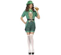 FIESTAS GUIRCA Sexy Señorita San Patricio Vestido para Mujer - Encantadora Duende Verde - Saint Patrick's DayDisfraz para Mujer Talla M 38-40