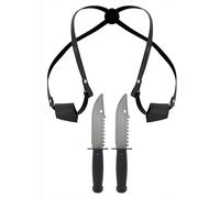 FIESTAS GUIRCA | Sobaquera con 2 Cuchillos de Juguete - Accesorio de Disfraz para Halloween y Fiestas de Militares - Ideal para Cosplay y Carnaval - Todos los Usuarios - Multicolor