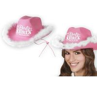 FIESTAS GUIRCA | Sombrero de Cowboy Party Girls Rosa y Blanco - Accesorio de Disfraz para Mujer Adulta - Ideal para Fiestas de Vaqueros y Despedidas de Soltera - Rosa Blanco
