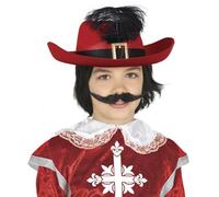 FIESTAS GUIRCA Sombrero de Mosquetero Rojo Infantil