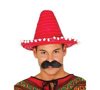 FIESTAS GUIRCA Sombrero Mejicano 33cm Rojo - Sombreros, Gorros, Cascos y Diademas