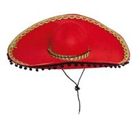 FIESTAS GUIRCA Sombrero Rojo Mexicano en Fieltro día de Muertos