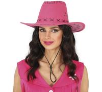 FIESTAS GUIRCA | Sombrero Vaquero (Talla Única) - Accesorio de Disfraz Cowboy para Fiestas del Viejo Oeste, Texas y Carnaval - Ideal para Halloween y Celebraciones Temáticas - Fucsia