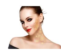 FIESTAS GUIRCA | Tatuaje Araña (15x11 cm) - Tatuajes Temporales para Maquillaje FX y Disfraces de Halloween - Ideal para Fiestas y Celebraciones - Todos los Usuarios - Oro