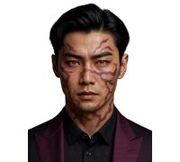 FIESTAS GUIRCA Tatuaje Jinu Saja Boys K-POP - Complementos Cazadoras Demonios - Pelucas, Negro