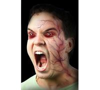 FIESTAS GUIRCA | Tatuaje Venas Rojo (30x13 cm) - Maquillaje y FX para Halloween, Carnaval y Fiestas de Disfraces - Ideal para Niños y Adultos - Rojo