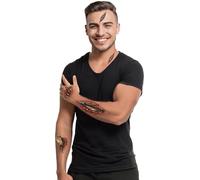 FIESTAS GUIRCA | Tatuajes Adhesivos Herida Abierta (30x14cm) - Efecto Realista para Maquillaje de Halloween y Carnaval - Disfraces de Terror y Películas de Miedo - Adulto Unisex - Natural, Rojo