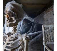 FIESTAS GUIRCA | Telaraña Decorativa Blanca (60 gr) - Ideal para Fiestas de Halloween y Celebraciones de Animales e Insectos - Perfecta para Ambientes Terroríficos y Escenarios de Miedo - Blanco