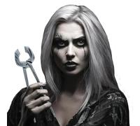 FIESTAS GUIRCA | Tenazas de Juguete (40 cm) - Accesorio de Disfraz para Halloween y Fiestas de Obreros y Fontaneros - Ideal para Todos los Usuarios - Arma Blanca de Mentira - Gris