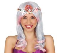FIESTAS GUIRCA | Tiara de Conchas Multicolor (Talla Única) - Diadema de Sirena para Fiestas de Disfraces y Celebraciones - Accesorio Ideal para Mujer Adulta - Inspiración Marina - Multicolor