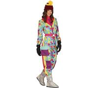 Fiestas Guirca – Traje de nieve retro mujer – Traje de esquí años 80 colorido – Talla M