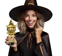 FIESTAS GUIRCA | Trofeo Premio Mejor Disfraz Calabaza (22 cm) - Decoración de Halloween y Fiestas de Disfraces - Ideal para Concursos de Disfraces y Celebraciones - Oro y Negro