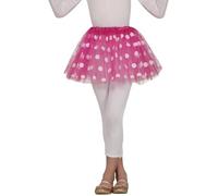 FIESTAS GUIRCA | Tutú Infantil con Topos (30 cm) - Accesorio de Disfraz para Niña - Ideal para Fiestas de Ratoncitos, Carnaval y Halloween - Textil de Vestuario para Celebraciones - Rosa