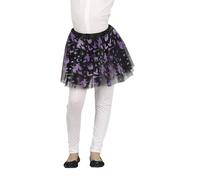 FIESTAS GUIRCA | Tutú Negro Brujas (30 cm) - Accesorio Infantil para Disfraz de Halloween y Fiestas de Brujas - Ideal para Niños y Niñas - Negro y Morado